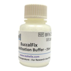 BuccalFix stabilization buffer bulk pack. 25ml, sufficient for stabilising 50 buccal swabs