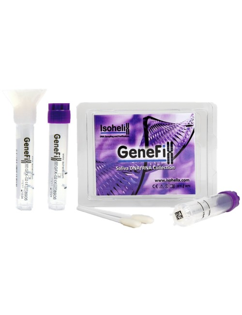 GFXA es un dispositivo de extracción asistida de ADN de saliva fácil de usar que estabiliza el ADN a largo plazo