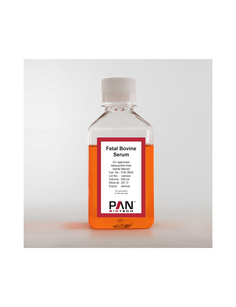 REF. P30-3602 FBS Premium - South America origin - fetal bovine serum - tetracycline free - 0.2 µm sterile filtered - 500 ml