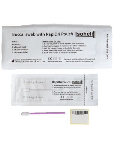 torundas Isohelix con bolsa RapiDri y tratadas con óxido de etileno.