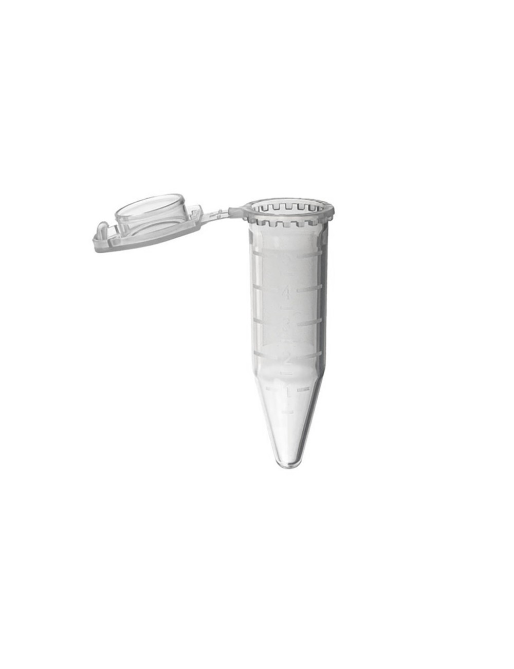 Tubo de centrífuga, 5 ml, tapa abatible, cónico, natural - tipo Eppendorf