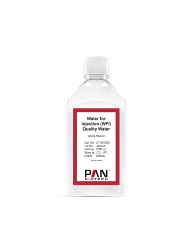 Water for Injection (WFI) Quality Water. according to WFI specifications (EP. USP) (1 botella de 1000 ml)