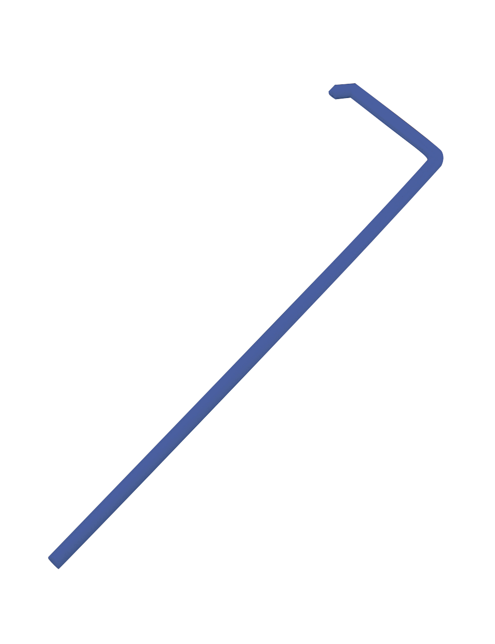 spátula en forma de L, PS (estéril), azul