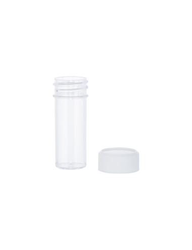 Recipiente Bijou de poliestireno de 7 ml, sin etiquetar -
