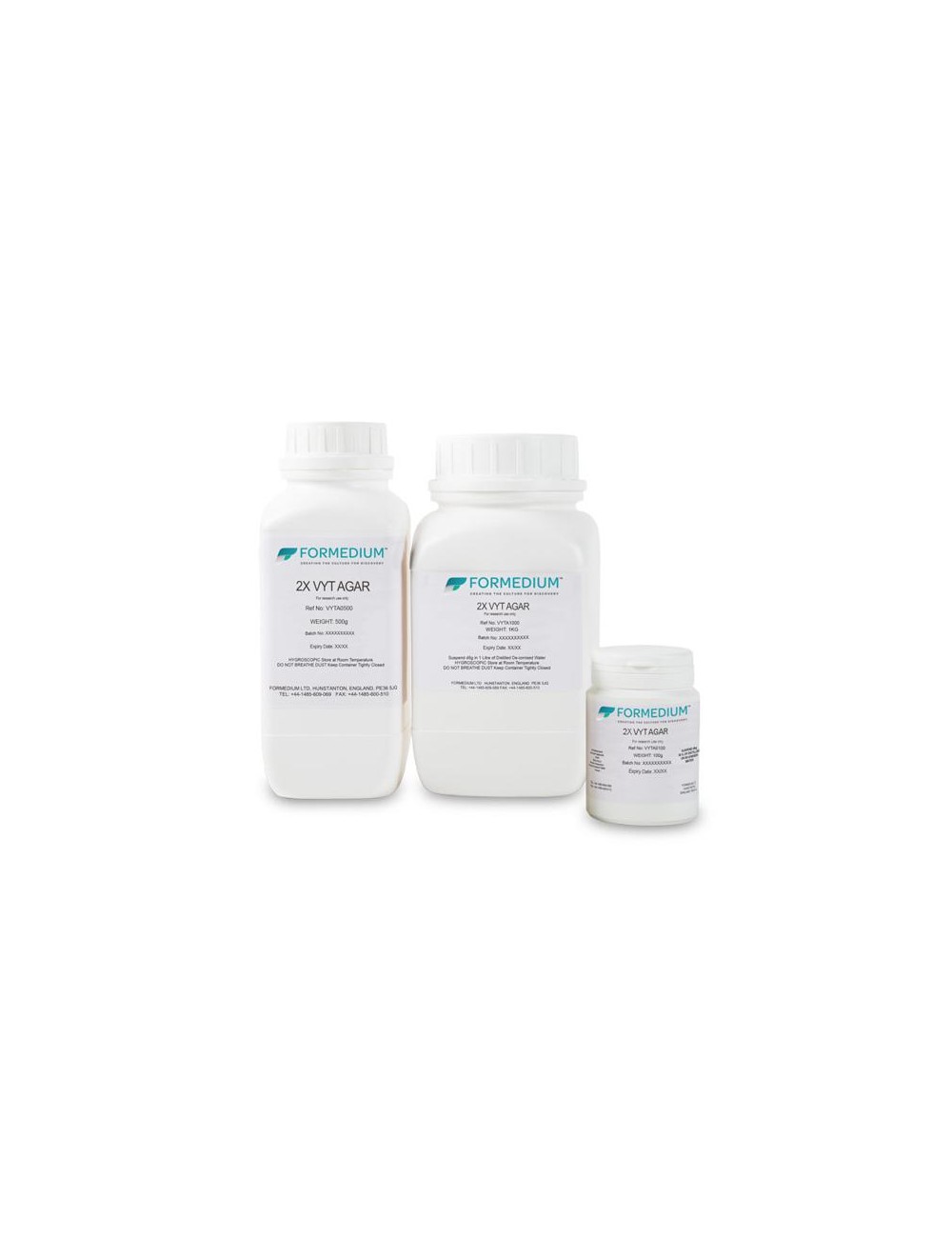 Medio 2X VYT Agar libre de componentes animales para cultivo de E. coli