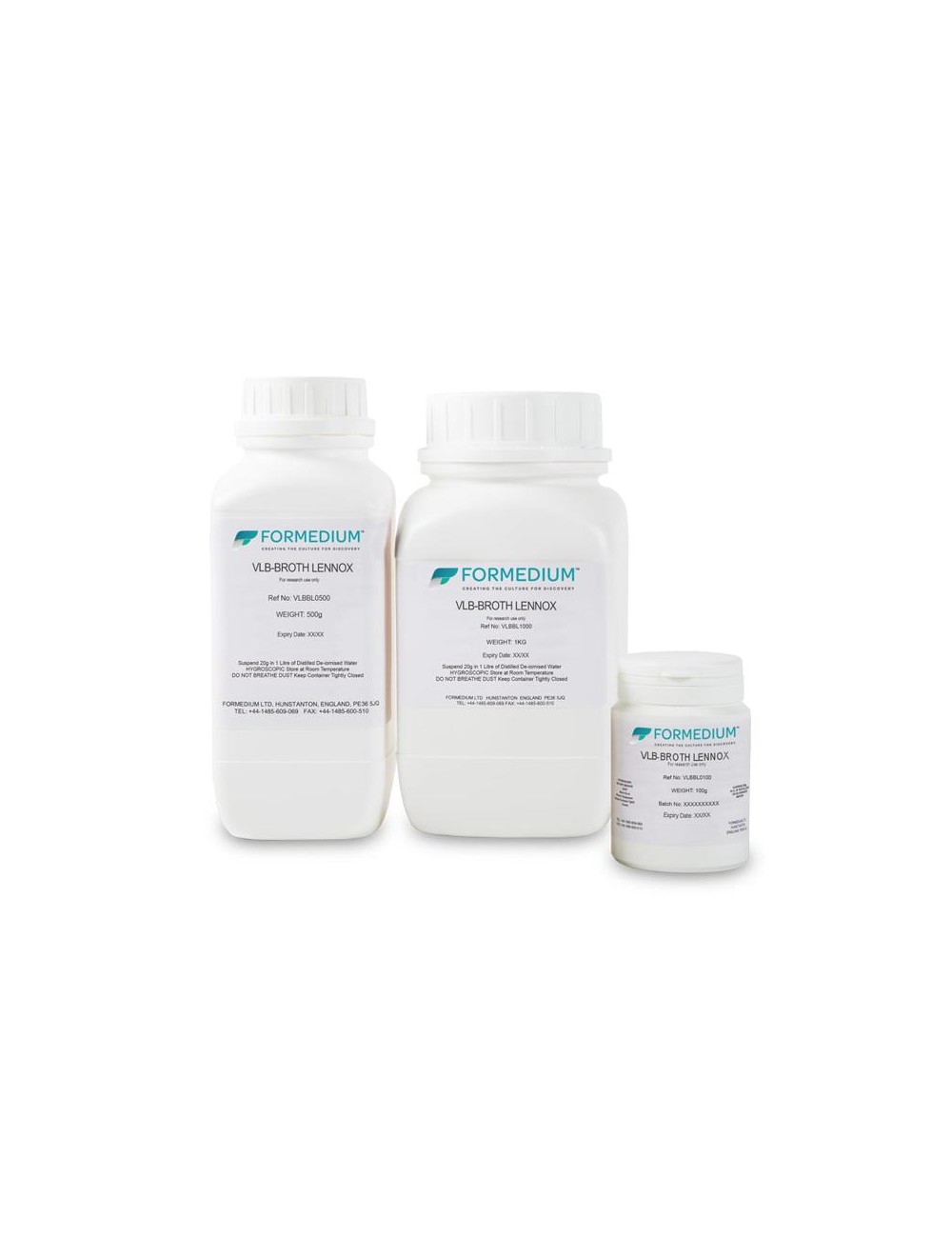 VLB Broth Lennox vegetal para cultivo de E. coli