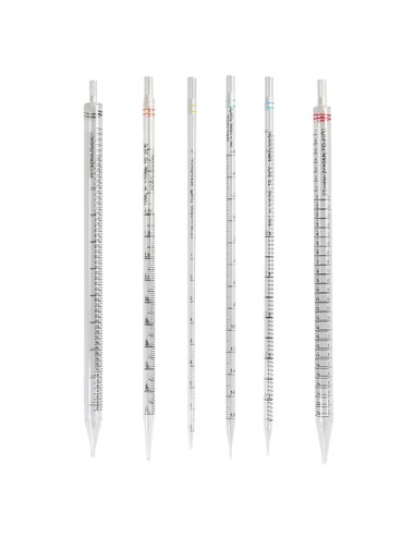 5 ml, Pipetas serológicas 200 pipetas (estéril y envuelta individualmente)