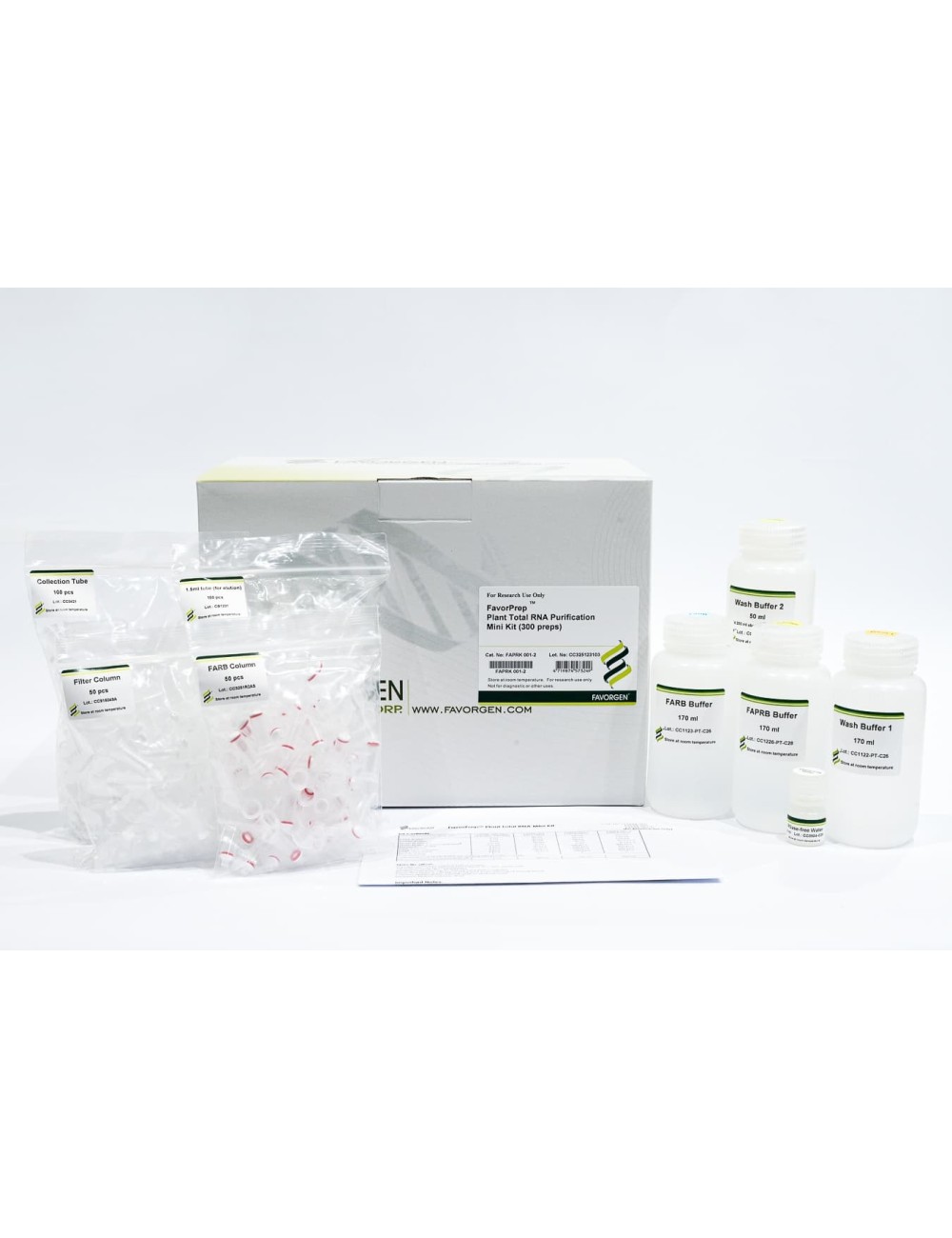 Favorprep Plant Total RNA Extraction Mini Kit  - 100 preps
