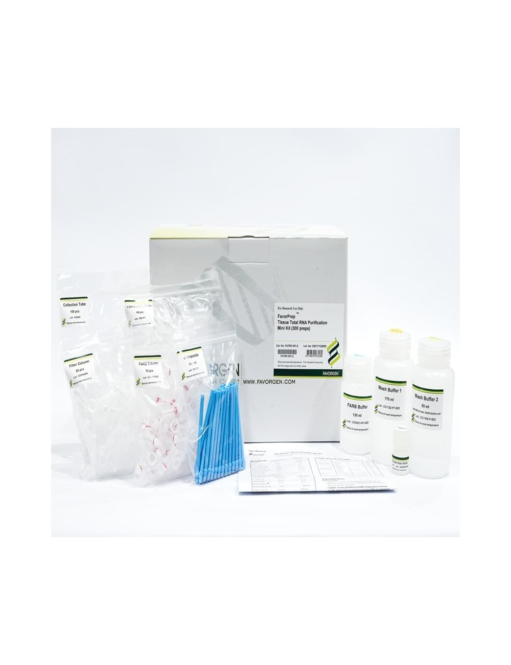 Favorprep Tissue Total RNA Extraction Mini Kit  - 100 preps