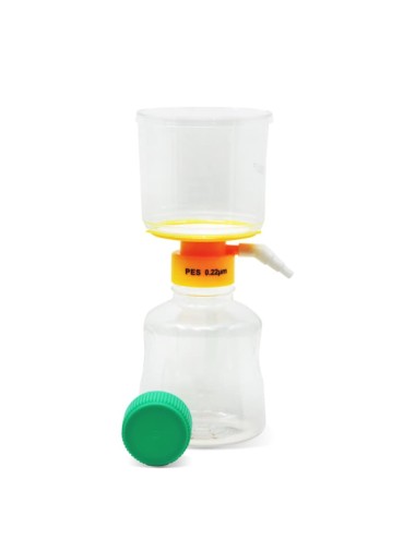 12 Unidades de filtración para tapón de botella, conjunto completo, 0,22 µm, 500 ml