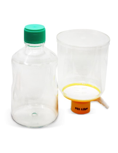 12 Unidades de filtración para tapón de botella, conjunto completo, 0,22 µm, 1000 ml