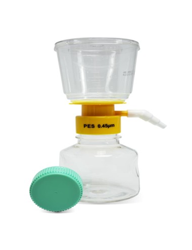 Unidad de filtración con tapón de botella, completamente montada, 0,45 µm, 250 ml
12 Unidades