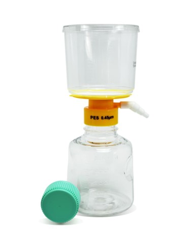 Unidad de filtración con tapón de botella, completamente montada, 0,45 µm, 500 ml
12 Unidades