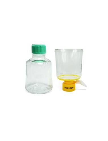 Unidad de filtración con tapón de botella, completamente montada, 0,45 µm, 500 ml
12 Unidades