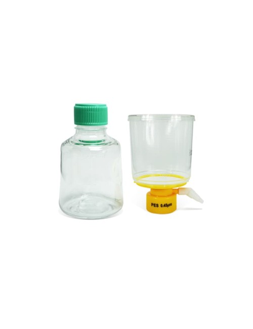 Unidad de filtración con tapón de botella, completamente montada, 0,45 µm, 500 ml
12 Unidades