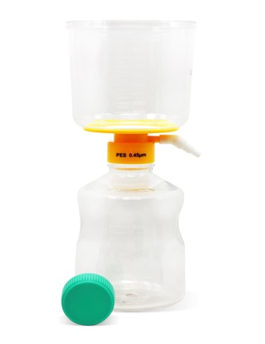 Unidad de filtración con tapón de botella, completamente montada, 0,45 µm, 1000ml
12 Unidades