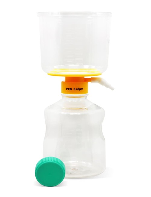 Unidad de filtración con tapón de botella, completamente montada, 0,45 µm, 1000ml
12 Unidades