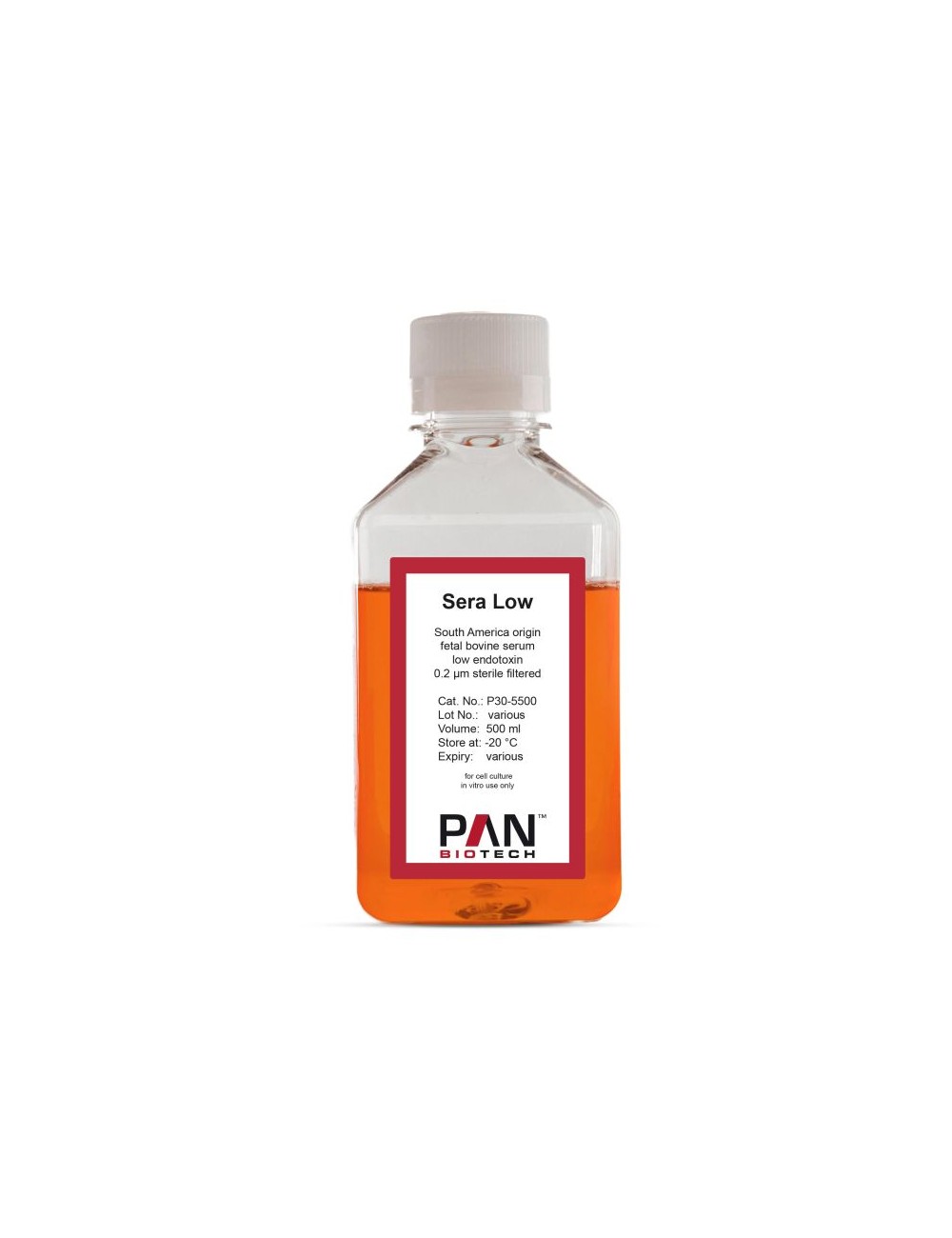 Sera Low - South America origin - fetal bovine serum - low endotoxin  - 0.2 µm sterile filtered - 500 ml