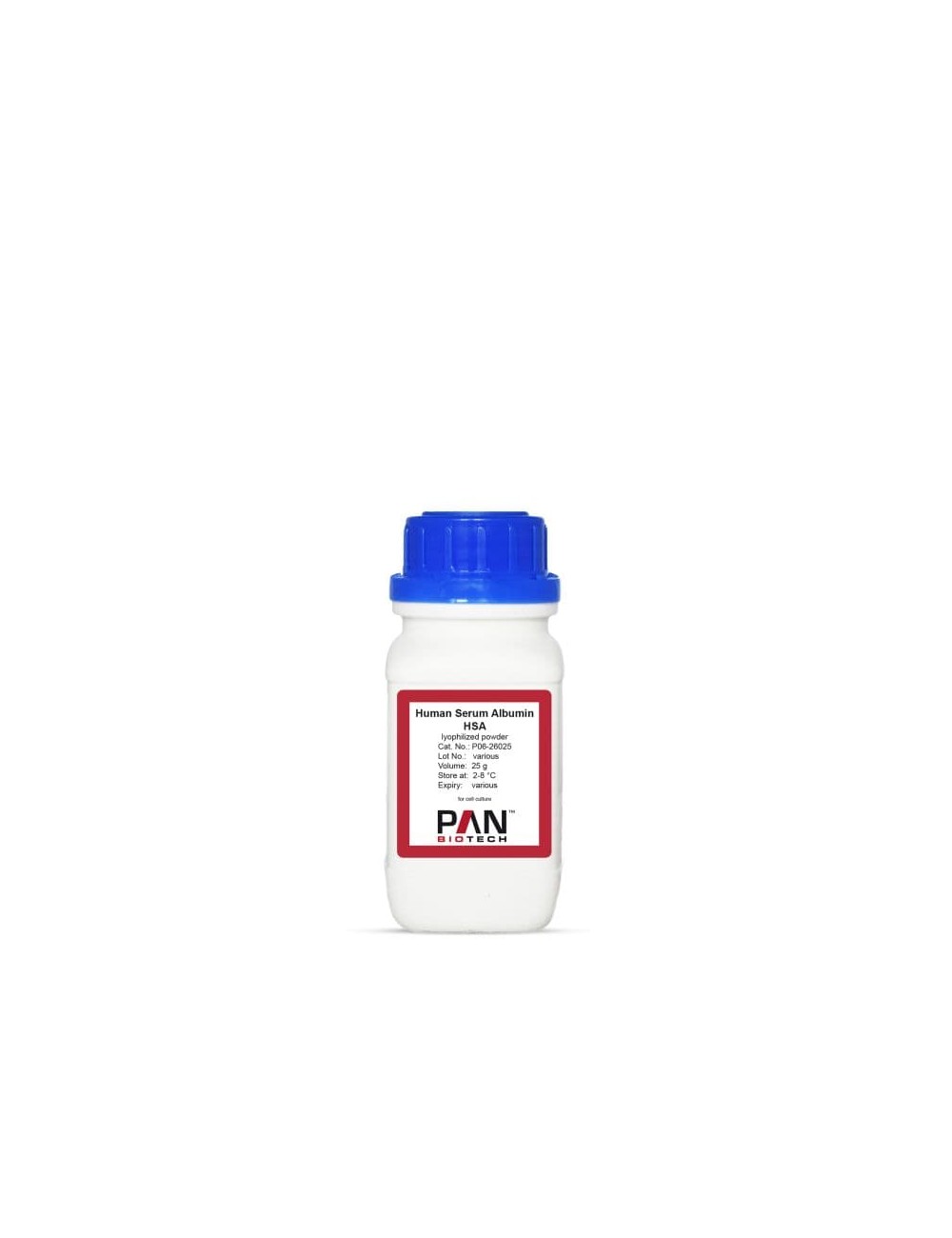 Albúmina sérica humana (HSA), polvo liofilizado
25 g