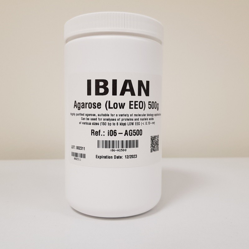Agarosa en polvo Low EEO de 500 g (Molecular Biology Grade)